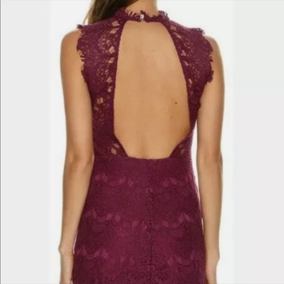 Free People chunky lace open back mini dress - Picture 3 of 7